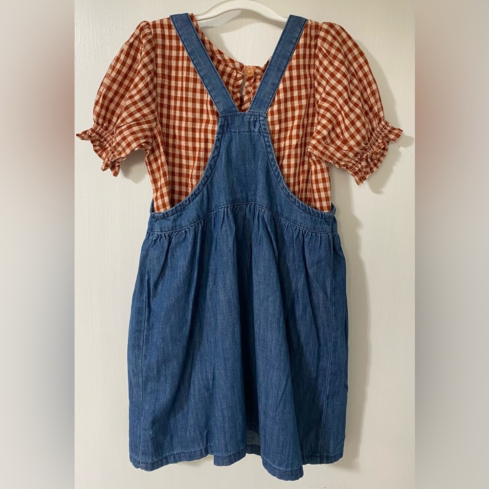 NWOT Cat & Jack Denim Coverall Dress - Picture 2 of 5